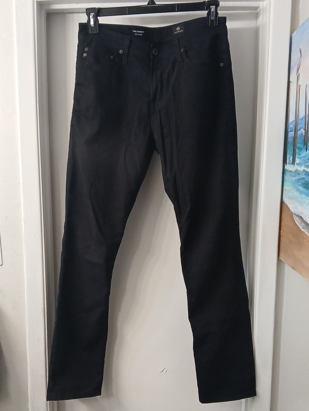 Ag Adriano Goldschmied Men’s Straight Black Jeans